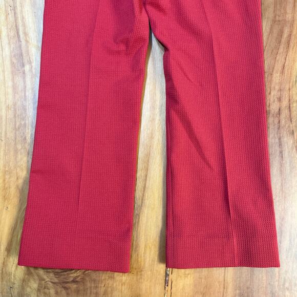 Vintage 70's Day's Men's Pants  30 x 26 Bootcut Plaid Polyester Knit Retro C3-23 - Picture 5 of 6